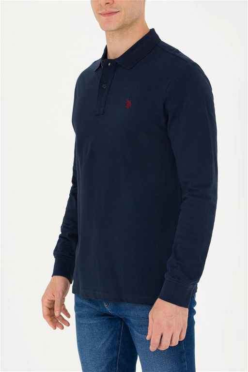 U. S. Polo Assn / Мужской темно-синий базовый свитшот - U.s. polo assn фото 12