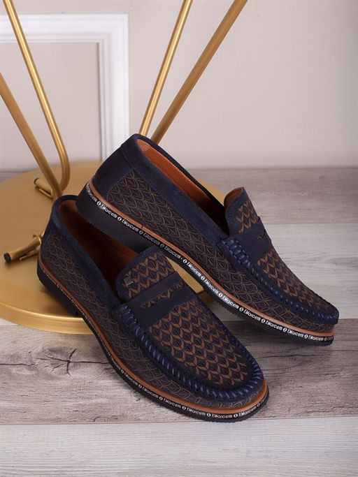 Слиперы мужские от производителя/ Лоферы/ Мокасины на все случие жизни 310-01-L1 Темно-синий2