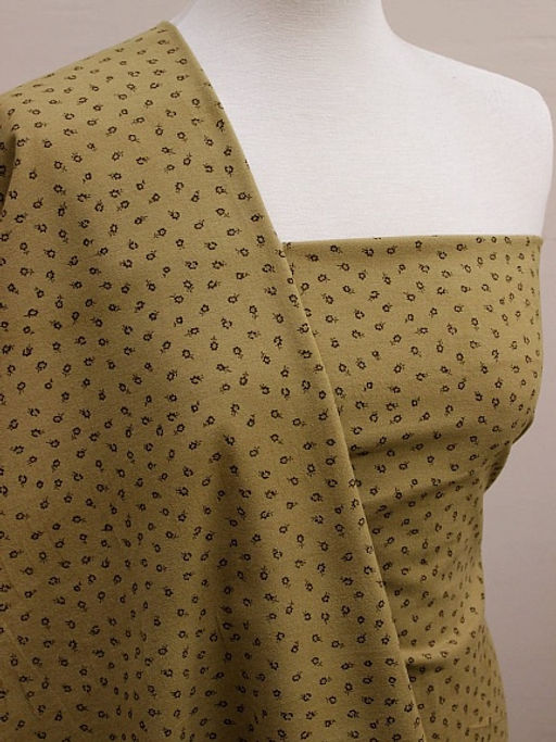 Теплый хлопок Ноктюрн цв.коричневый песок с оливковым оттенком, ш.1.50м, хл-100%, 160гр/м.кв - Купава фото 2