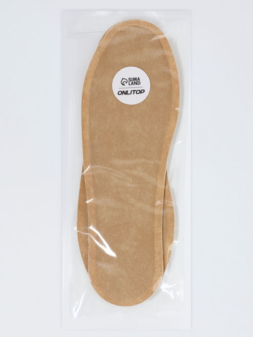 Цена за 3 шт. Стельки для обуви, самонагревающиеся, р-р RU до 40 (р-р Пр-ля до 46), 26 см, пара, бежевые - Onlitop фото 5