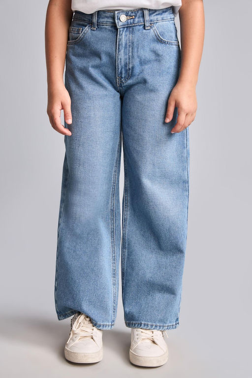 %100 Pamuk Straight Fit Jean Pantolon K_z _ocuk - Defacto фото 3