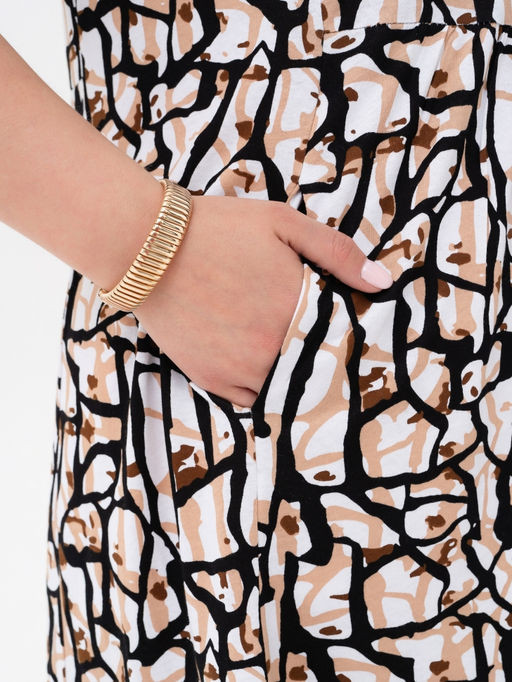 Платье хлопок 100%,бело-бежевое - Binita фото 6