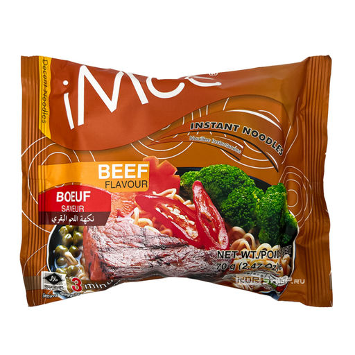 Лапша б/п со вкусом говядины iMee, Таиланд, 70 г