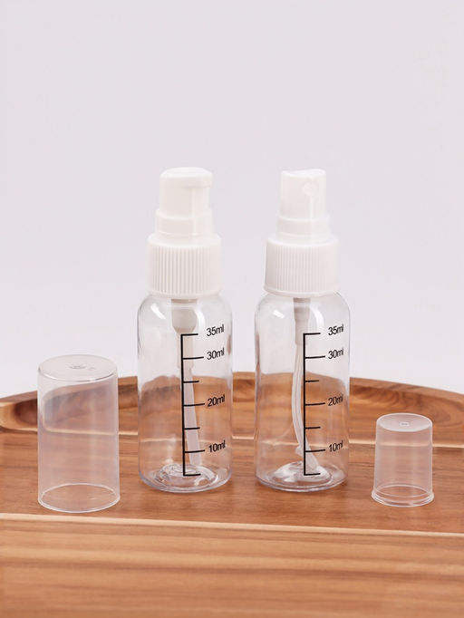 Цена за 3 шт. Набор для хранения, в чехле, 5 предметов, с разметкой, белый, прозрачный