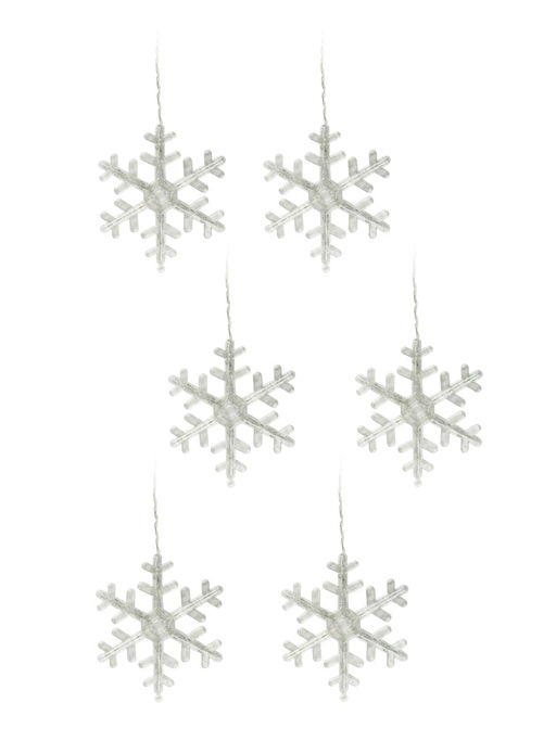 ULD-E1503-072/DTA BLUE IP20 SNOWFLAKES-3 Занавес фигурный светодиодный, 1,5х0,3м. 72 светодиода. Синий свет. Провод прозрачный. TM Uniel