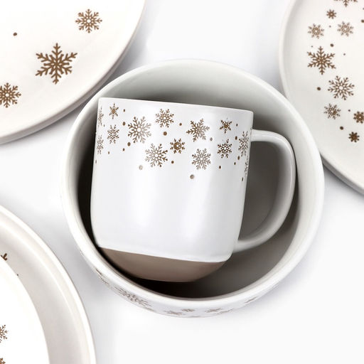 Кружка керамическая новогодняя Снежная сказка, 400 мл, ручная работа - Дорого внимание фото 3