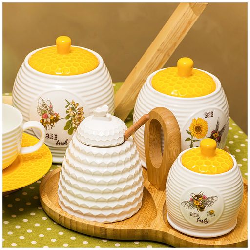 БАНКА С КРЫШКОЙ LEFARD HONEY BEE12*10,5 СМ 450 МЛ  фото 5