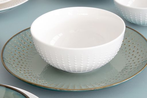 Тарелка обеденная Drops, серая, 26 см - Easy life фото 5