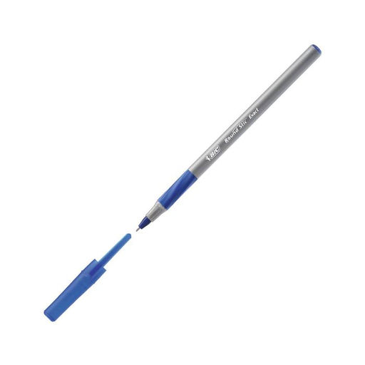 Цена за 2 шт. Набор ручек шариковых 4 шт., BIC Round Stic Exact, резиновый упор, 0.7 мм, синие чернила, блистер
