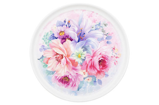 Блинница 23*23*9,5 см "Акварель" фарфор NEW BONE CHINA