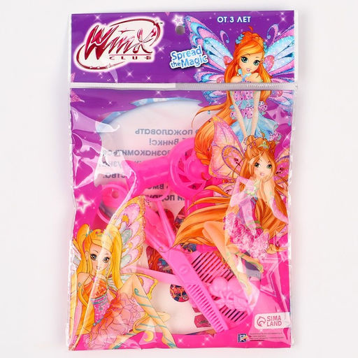 Набор парикмахера игровой «Феи Винкс» WINX в пакете, 4 предмета