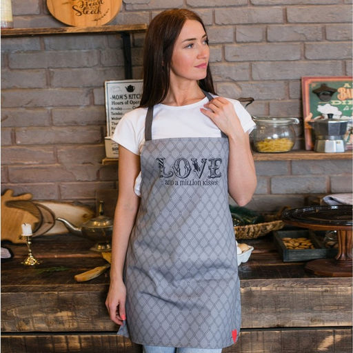 Фартук "Этель" Love 60х65 см см, 100% хлопок, саржа 190 г/м²