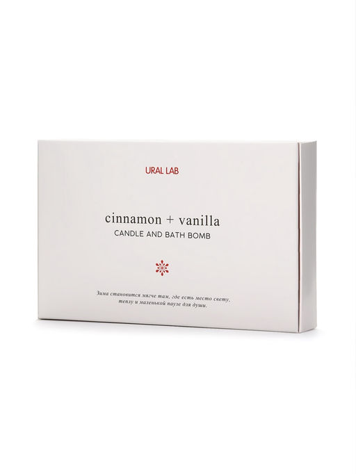 Подарочный набор новогодний: бомбочка снежинка и фигурная свеча олень, URAL LAB