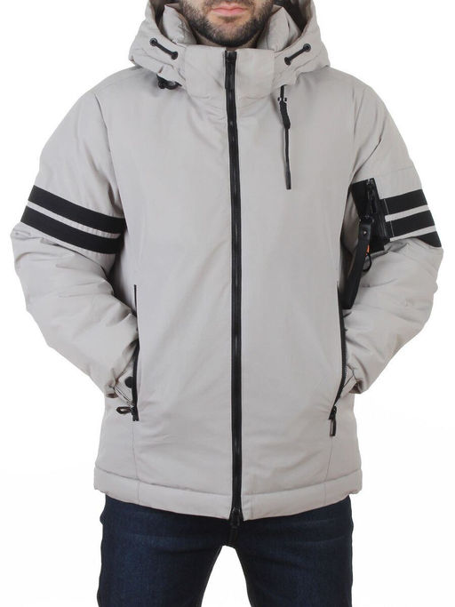 D6821 LT. GRAY Куртка мужская зимняя (200 гр. холлофайбер)