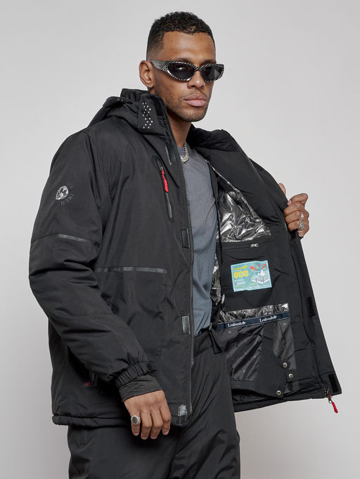 Горнолыжный костюм мужской зимний черного цвета 6306Ch - Leifensh фото 12