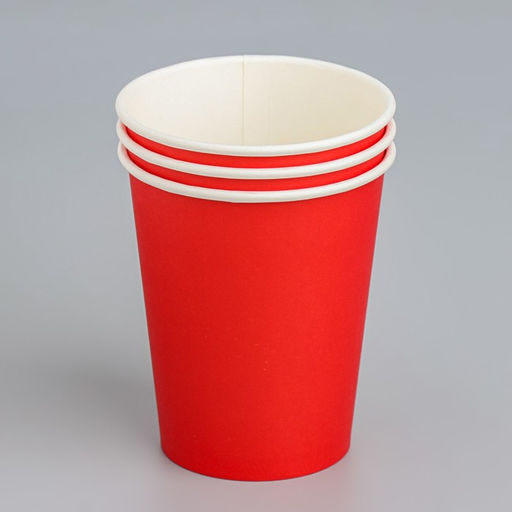 Цена за 50 шт. Стакан бумажный Красный 250 мл, диаметр 80 мм - Simaland фото 3
