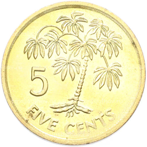 Монета 5 центов 2007 года Сейшелы