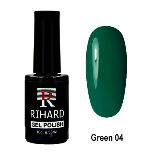 Rihard Green Gel Polish Гель-лак - коллекция зеленых оттенков, 10 мл, №04