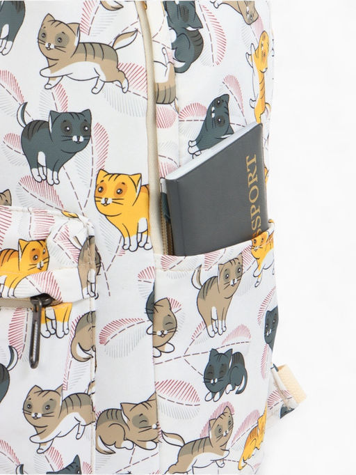 Набор: рюкзак школьный и пенал, с карманами, с принтом, размер 29?12?41 см, розовый