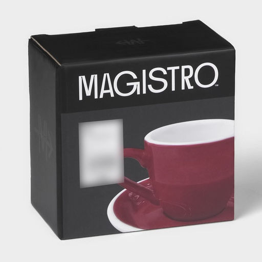 Кофейная пара Magistro Coffee time, чашка 80 мл, блюдце d=11.5 см, фарфор, красная