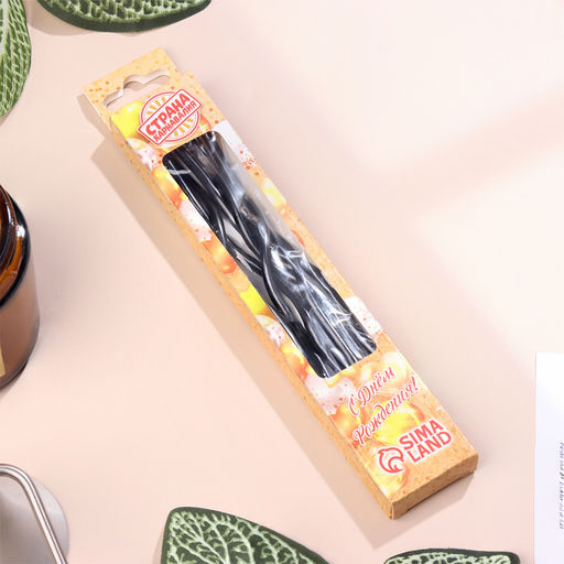 Набор свечей 6 шт. витые д/торта "Серпантин" коктейльные арт. 7597553