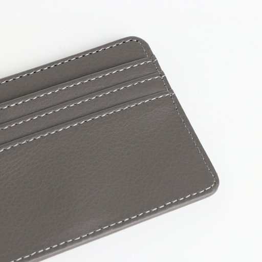 Картхолдер, на 3 карты, отделение для купюр, серый