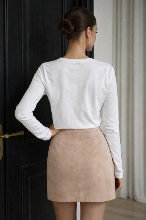 Лонгслив с эффектом персика хлопок 95%, лайкра 5% - Binita фото 4