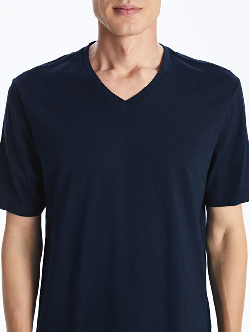 V Yaka K?sa Kollu Penye Erkek Ti??rt