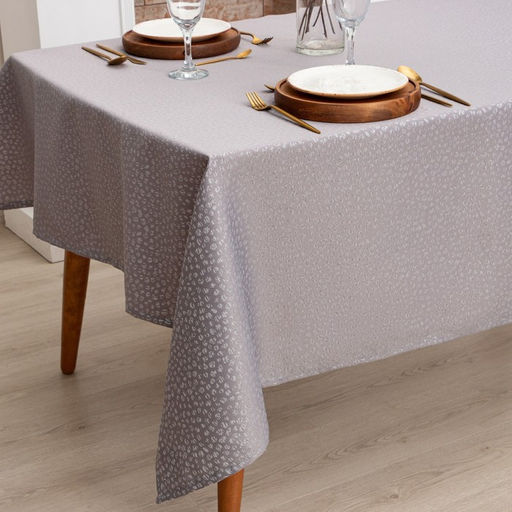 Скатерть Этель Grey цв.серый, 142*283 +/-3 см, 115 10 гр,100% п/э  фото 2