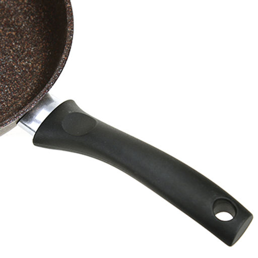 Сковорода с тефлоновым покрытием д28см "Granit Ultra", h6,5см, ручка из термостойкого пластика 17см, красный гранит (Россия) - можно использовать металлические кухонные принадлежности