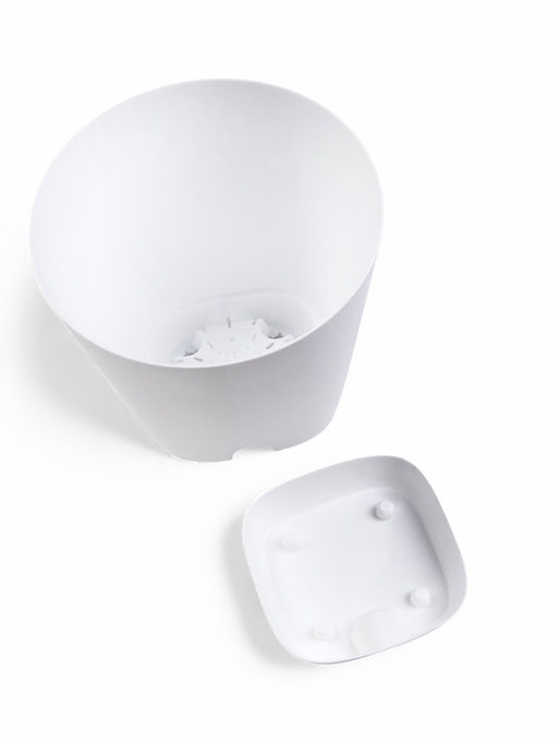 Кашпо с прикорневым поливом 8 л D-24см, H-25см белый "Гранд"