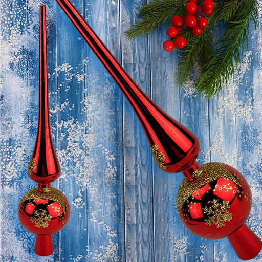 Елочное украшение верхушка пика на елку 28см