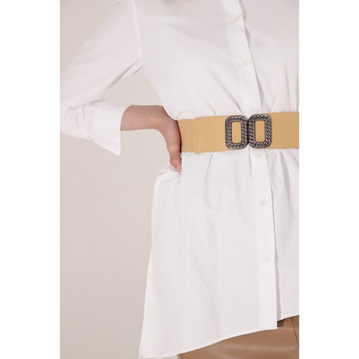 Ремень женский, ширина 6 см, пряжка металл, цвет бежевый - Simaland фото 5