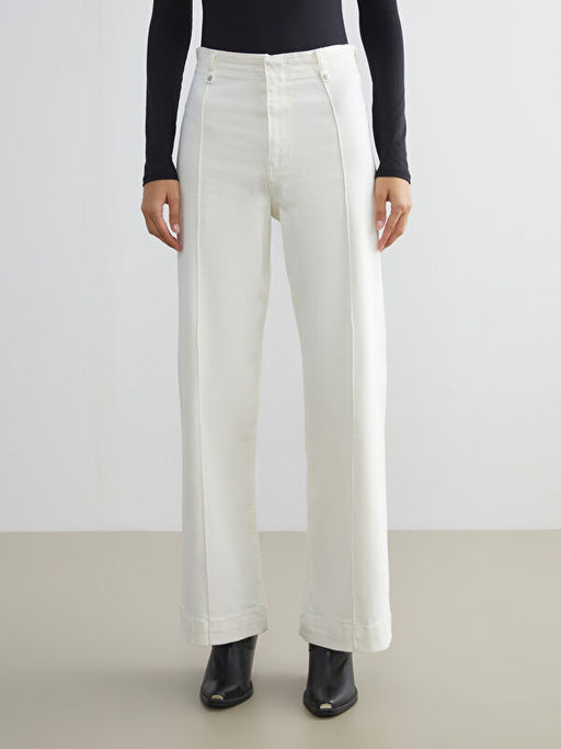 Wideleg Kad?n Jean Pantolon