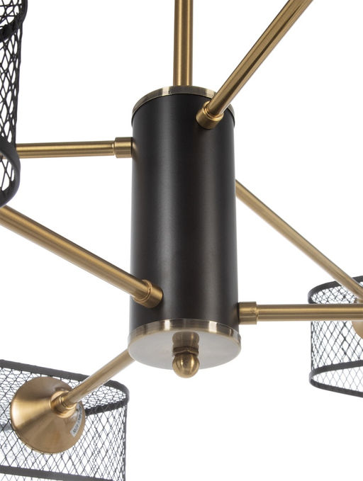 Люстра N5254/6, 6×40 Вт, E27, цвет чёрный, медный