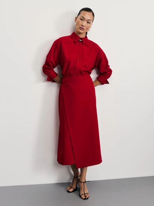 Юбка миди на запах с содержанием вискозы / Zarina