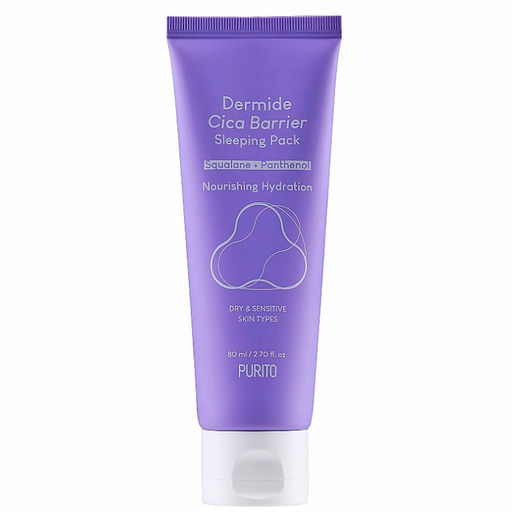 PURITO Dermide Cica Barrier Sleeping Pack, 80ml - Успокаивающая ночная маска с центеллой