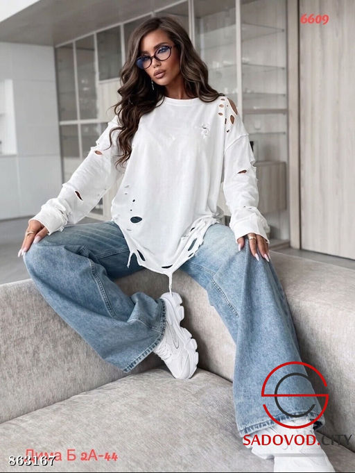 Кофта женская с рваным эффектом - Fiona фото 2