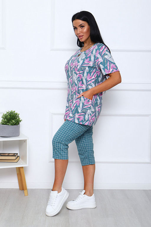 Костюм с бриджами (00990, зеленый) - Плиона фото 7