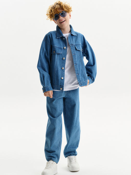 PELICAN, брюки для мальчиков, Джинс  фото 3