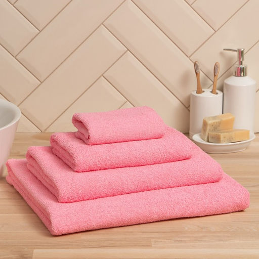 Полотенце махровое «Экономь и Я», 70×130 см, хлопок 100%, розовое