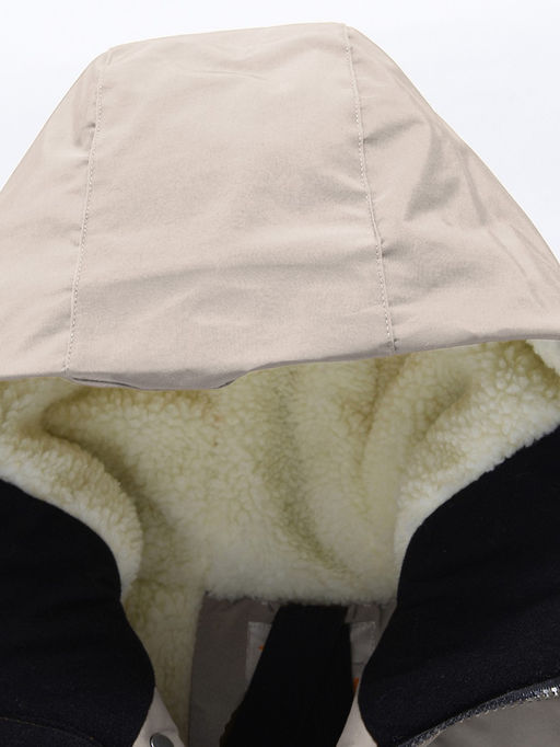 Парка зимняя подростковая для мальчика с капюшоном бежевого цвета 9539B - Mtforce фото 11