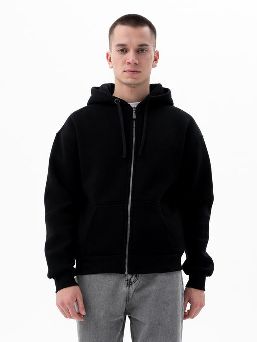 Толстовка футер 3-х нитка начес,черная - Binita фото 2