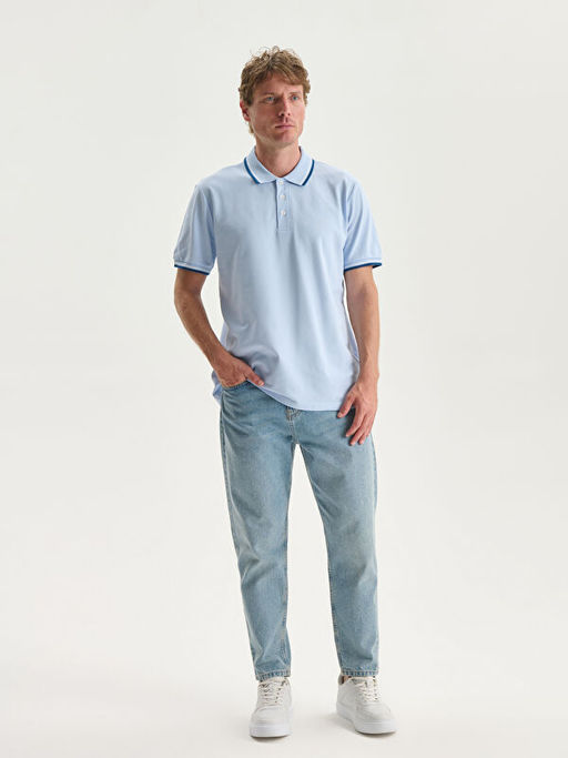 Polo Yaka K?sa Kollu Pike Erkek Ti??rt