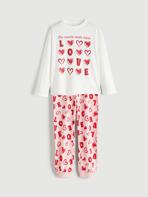 Bisiklet Yaka K?z ?ocuk Pijama Tak?m?