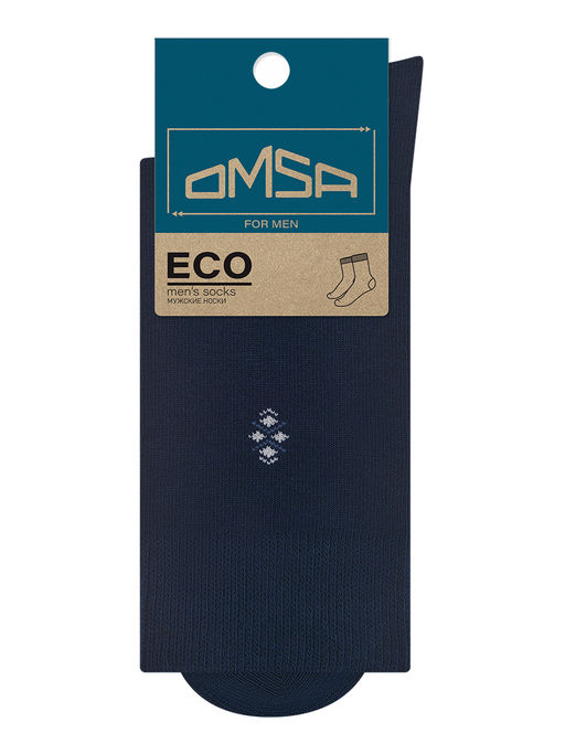 (Omsa) Eco 407 нос.муж., эконом, с рисунком "двойной ромбик" (ЧЗ)