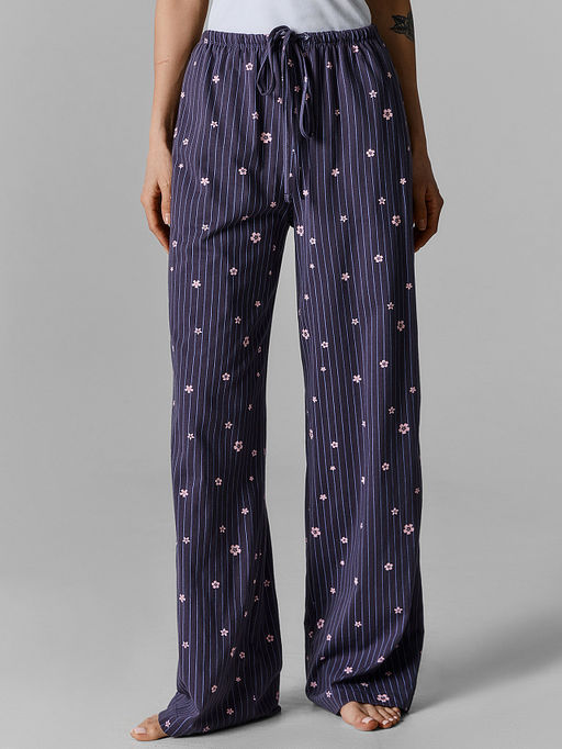 Брюки домашние женские синие с цветочным принтом - Mark formelle фото 2