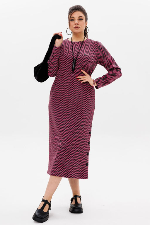 Платье ANELLI 1498/1 кармин  фото 5