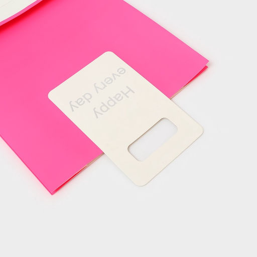 Пакет подарочный бумажный с вырубной ручкой 30×40×12 см, фуксия