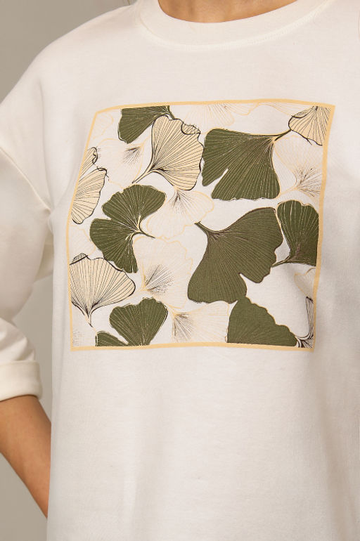 Арт. 10807 Пижама с брюками 44-52 (5 шт) Цвет:верх-молочный,низ-полынь - Калинка фото 22